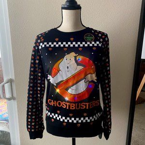 NWT Ghostbusters Sweatshirt Sweater LED Lights MED